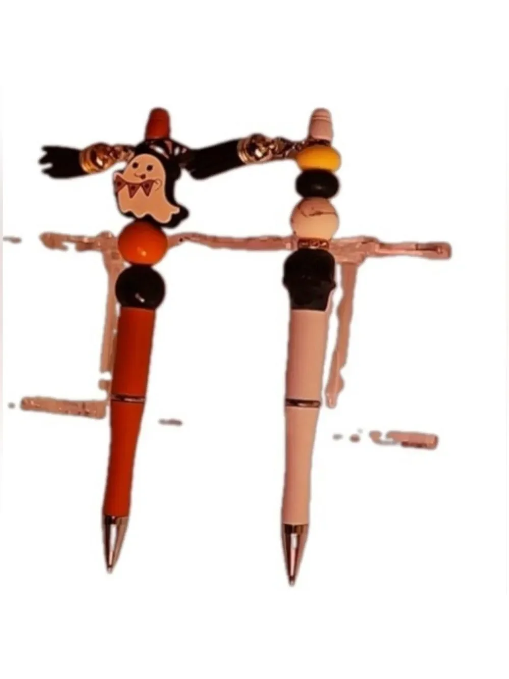 Handmade Beaded Pens Set of 3 Fall Halloween Floral